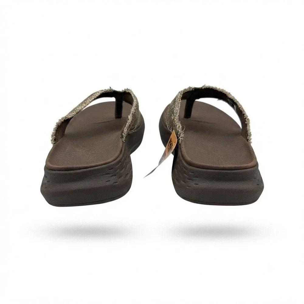 Skechers Parson SD Gino Sandals Mens Size 9 Chocolate Brown Flip Flops **NEW**